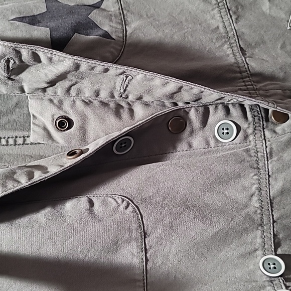 PISTOLA Olive Straight Leg Coveralls Jumpsuit Transitional Star Print Pant Suit - Picture 12 of 16